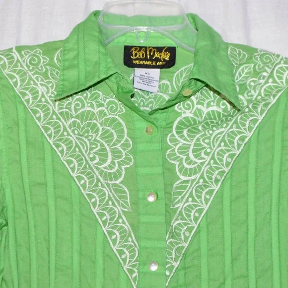 Bob Mackie Wearable Art Green Women's Embroidered - Picture 2 of 6